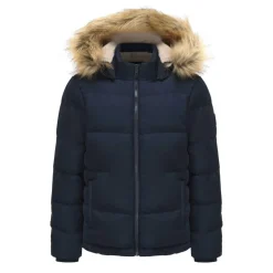 Womens 2 Zip Bubble Hooded Long Sleeve Short Puffer Jacket