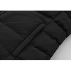 Womens 2 Zip Bubble Hooded Long Sleeve Short Puffer Jacket