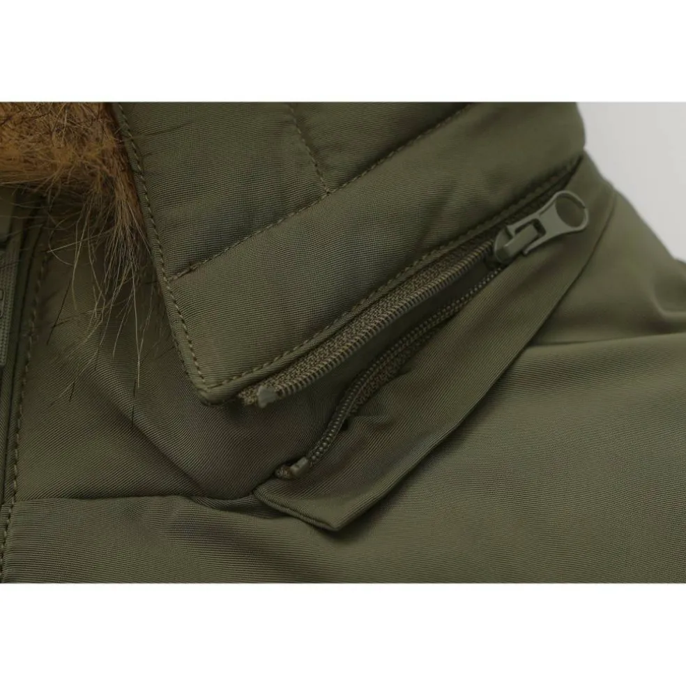 Womens 2 Zip Bubble Hooded Long Sleeve Short Puffer Jacket