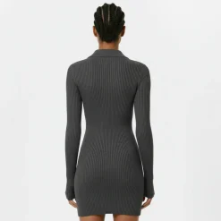 Women's Zipped Mini Knitted Jumper Dress