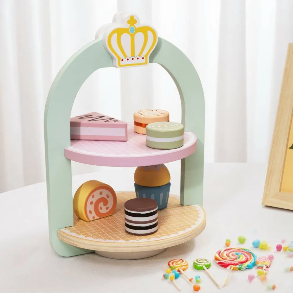 Wooden Cake Stand Set