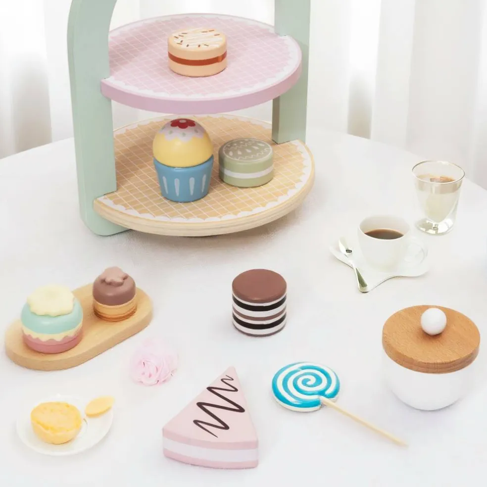 Wooden Cake Stand Set