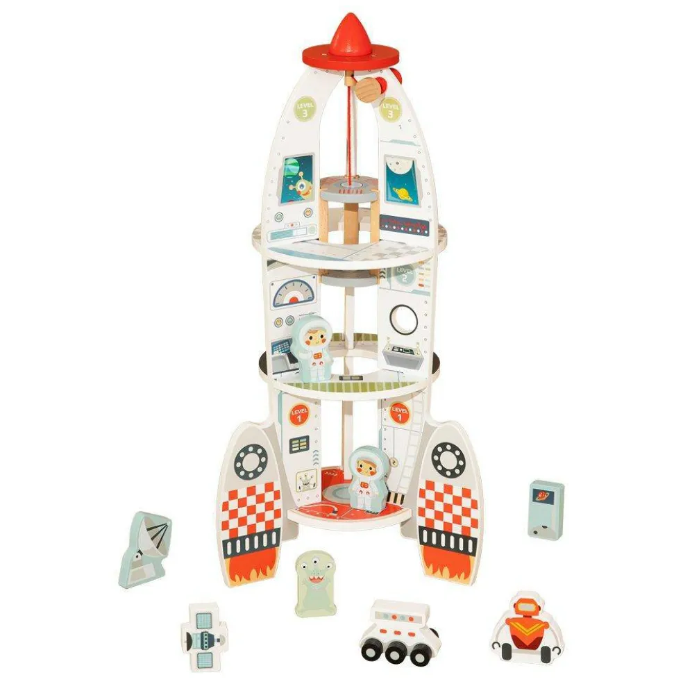Wooden Rocket Playset