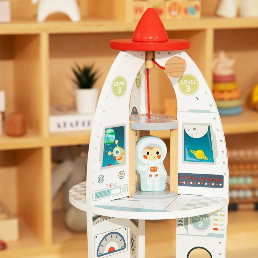 Wooden Rocket Playset