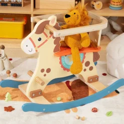 Wooden Rocking Horse - Blue