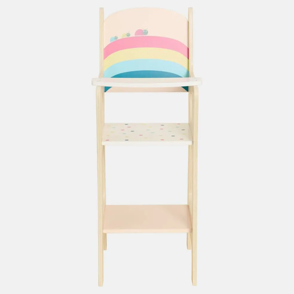Wooden White Doll High Chair