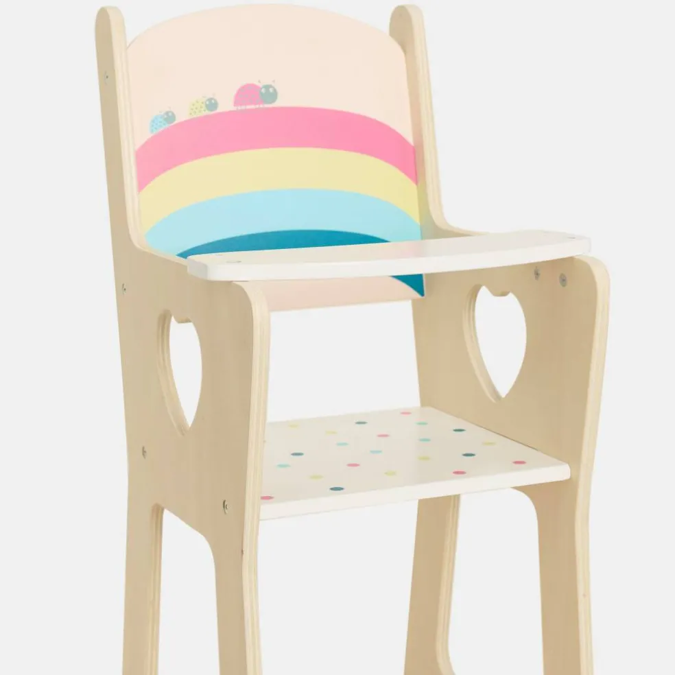 Wooden White Doll High Chair