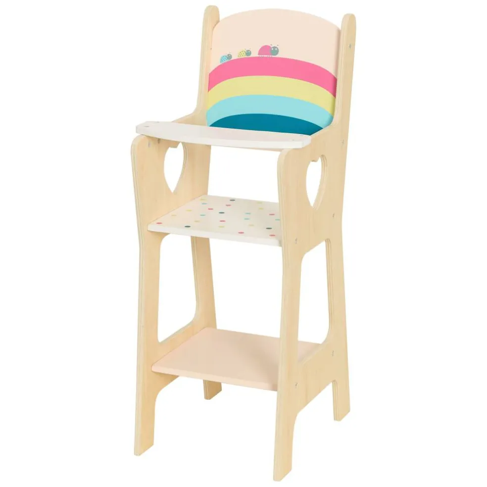 Wooden White Doll High Chair