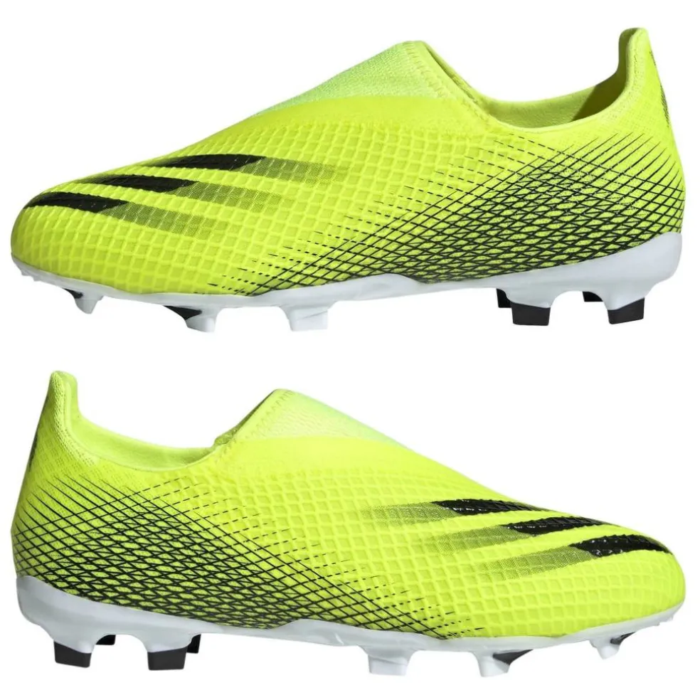 X Ghosted .3 Laceless Childrens Firm Ground Football Boots