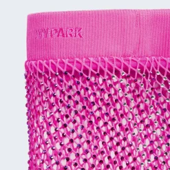 x Ivy Park Crystal Mesh Cover-Up Trousers Womens