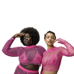 x Ivy Park Crystal Mesh Cover-Up Trousers Womens