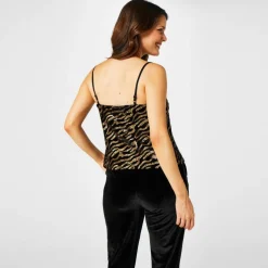 x Tess Daly Zebra Sequin Cami