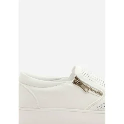 Zip detail Trainer with Diamante Toe