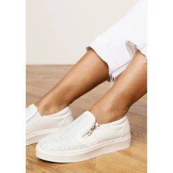 Zip detail Trainer with Diamante Toe
