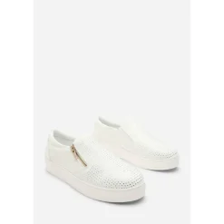 Zip detail Trainer with Diamante Toe