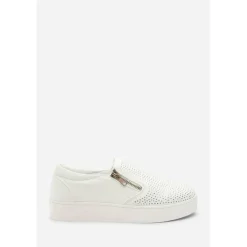 Zip detail Trainer with Diamante Toe