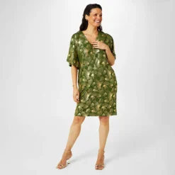 Zip Front Jersey Dress