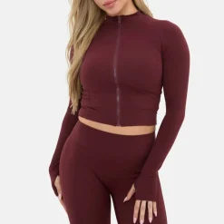 Zip Thru Long Sleeve Top