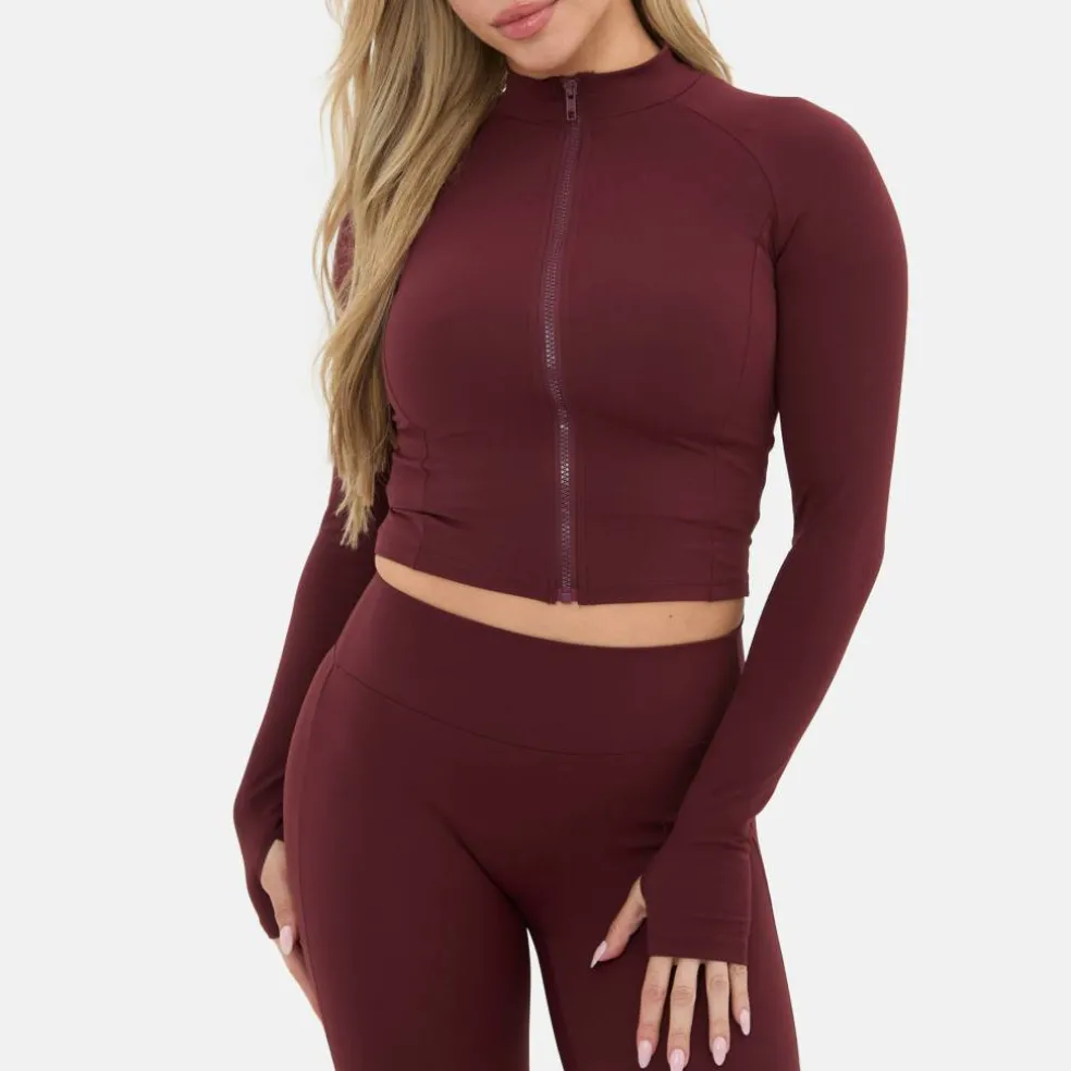 Zip Thru Long Sleeve Top