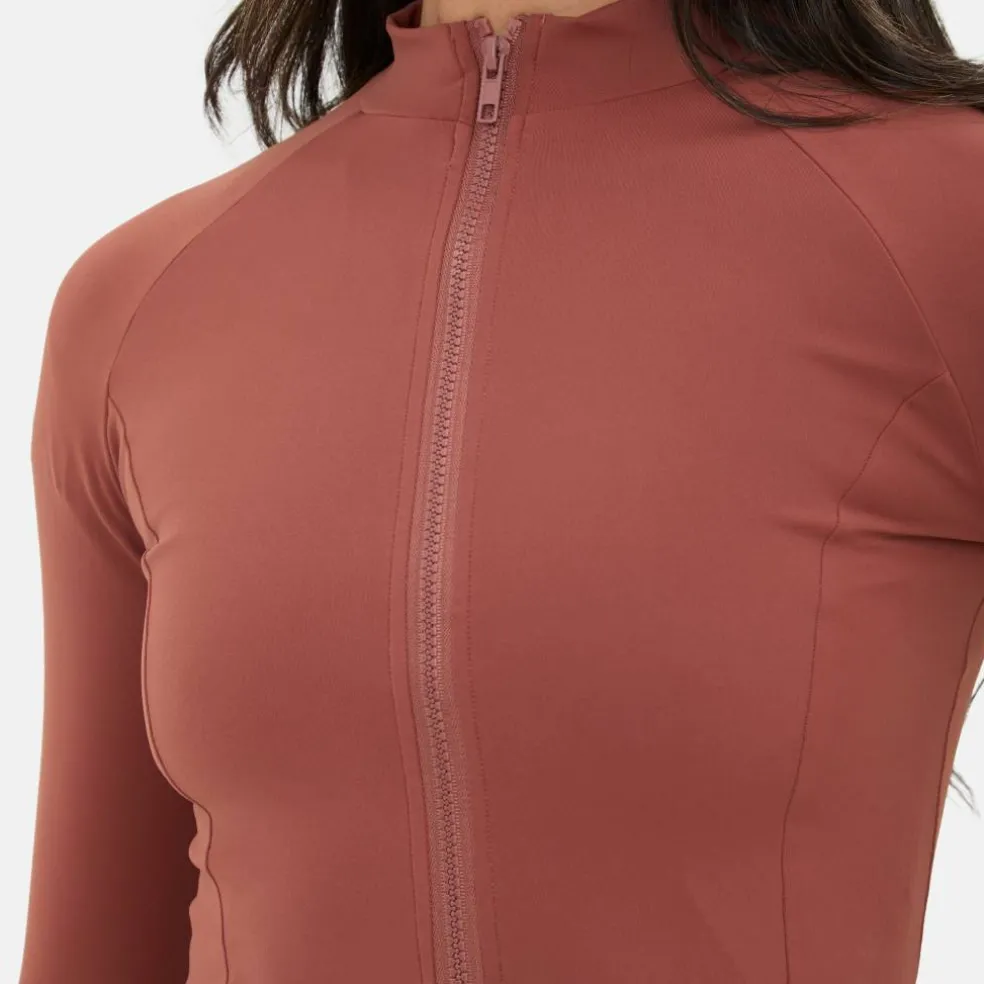 Zip Thru Long Sleeve Top