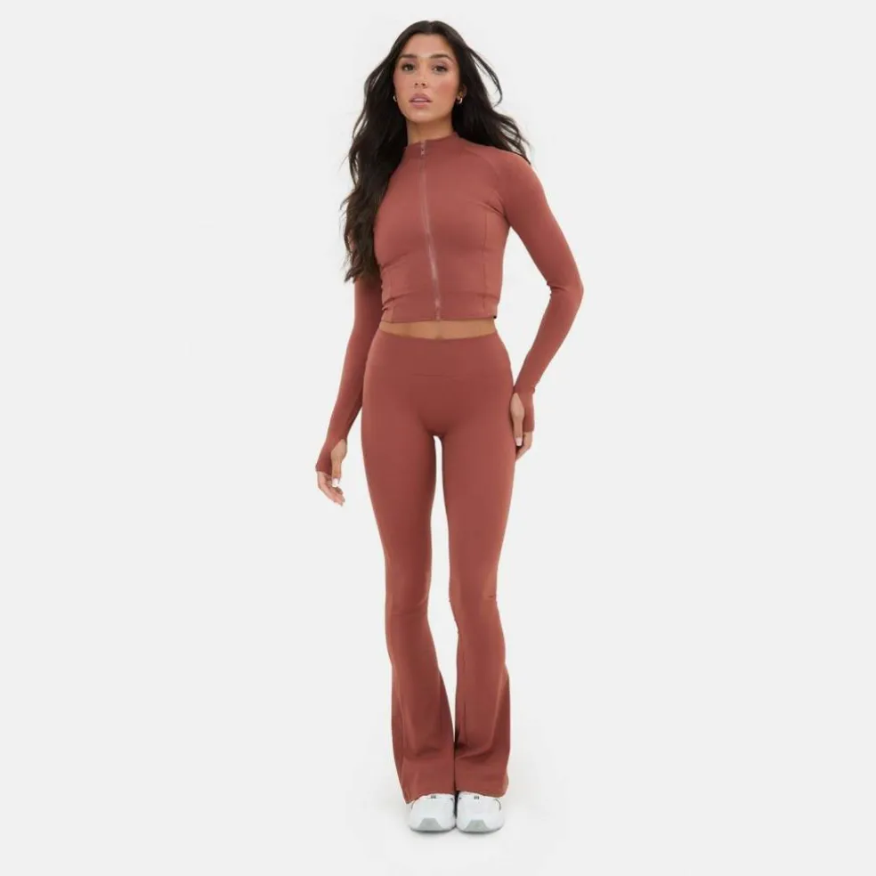 Zip Thru Long Sleeve Top
