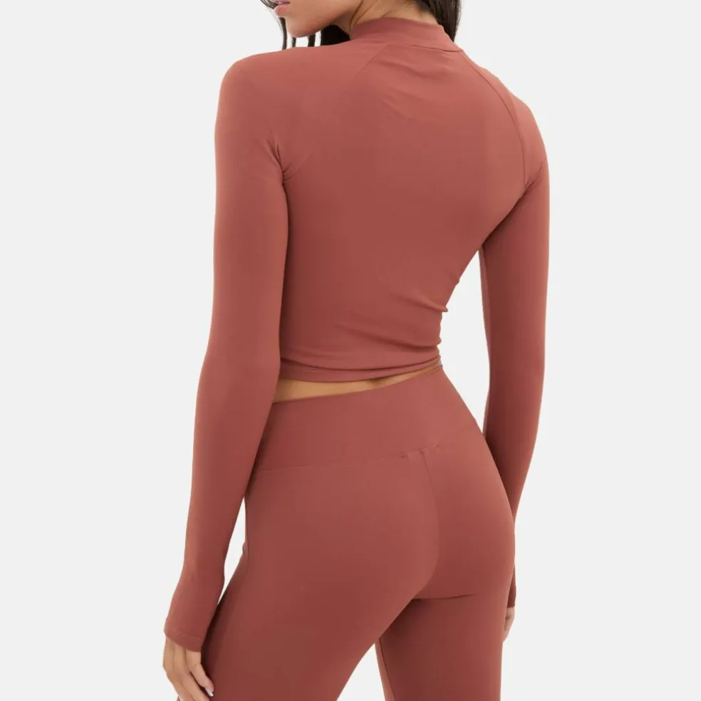 Zip Thru Long Sleeve Top